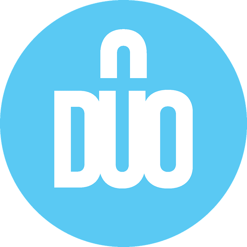 DUO wellness and community center Secondary Logo No Text Light Background Circular Blue